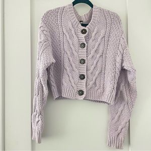 Free People Purple Bonfire Cardigan